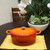7-Quart Enameled Orange Sunburst Cast Iron Dutch Oven with Lid Q280-ATQECDO687581762