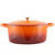 7-Quart Enameled Orange Sunburst Cast Iron Dutch Oven with Lid Q280-ATQECDO687581762