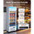 Commercial Merchandiser Refrigerator, 9.6 Cu.Ft / 273 L Glass Door Display Refrigerator, Upright Be E415-LSYLZSJDMDDXIQF1X001V1