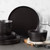 16-Piece Stoneware Dinnerware Set in Matte Black - Service for 4 Q280-SPBMDWS6491258736