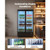 Commercial Merchandiser Refrigerator, 29.3 Cu.Ft / 830L Upright Beverage Cooler, 2 Glass Door Displ E415-LSYLZSJSMWDX4TYRJ001V1