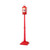 61 Inch Christmas Musical Street Lamp Post with Detachable Snow Globe Lantern-Red B593-CM24763