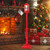 61 Inch Christmas Musical Street Lamp Post with Detachable Snow Globe Lantern-Red B593-CM24763