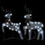 Reindeer & Sleigh Christmas Decoration 140 LEDs Outdoor Silver A949-3100431
