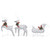 Reindeer & Sleigh Christmas Decoration 140 LEDs Outdoor Silver A949-3100431