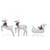 Reindeer & Sleigh Christmas Decoration 60 LEDs Outdoor Silver A949-289978