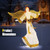 5.2 Feet Christmas Pre-Lit Angel with Halo Wings and 180 Warm White LED Lights - Color: White D681-CM24771US