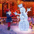 5 ft Pre-Lit Christmas Snowman with Stars - Color: White D681-CM24769US