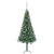 Corner Artificial Christmas Tree LEDs&Ball Set Green 70.9" PVC A949-3077954