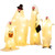 4 PCS Halloween Light up White Cloth Ghost Family with Red and Warm White LED Lights - Color: White D681-CM24803