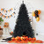Black Artificial Christmas Halloween Tree with Purple LED Lights-7 ft - Color: Black - Size: 7 ft D681-CM23524US