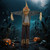 7 FT Halloween Decoration Animated Standing Scary Scarecrow with Light-up Eyes for Hunted Houses D681-CM25242