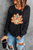 Black Thanksgiving Turkey Graphic Drop Shoulder Sweatshirt T543-8797502570738