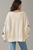 White Thanksgiving Turkey Waffle Oversized Knit Top T543-8798855921906