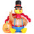 6 Feet Thanksgiving Inflatable Turkey with Pumpkin Fall Harvest Decor with Lights - Color: Multicol D681-CM23890US
