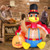 6 Feet Thanksgiving Inflatable Turkey with Pumpkin Fall Harvest Decor with Lights - Color: Multicol D681-CM23890US