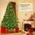 Costway 8Ft Pre-Lit Hinged PVC Christmas Tree 430 LED Lights Green B593-WalmartCM20640