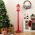 5.3 Feet Musical Christmas Street Lamp with Blowing Snow and LED Lights-Red B593-CM25286