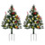 2.5 Ft/30" 2 Pack Outdoor Entryway Pre-Lit Artificial Christmas Tree Cordless with 70 Branches, Gre P295-830-580V00GN