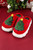 Fiery Red Christmas Tree Graphic Thick Sole Plush Slippers T543-8797494968562