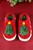 Fiery Red Christmas Tree Graphic Thick Sole Plush Slippers T543-8797494968562