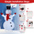 6 Feet Lighted Snowman with Top Hat and Red Scarf-White B593-CM24150US