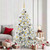  Artificial Hinged Christmas Tree White 70.87 in PVC and Steel A949-3397715