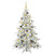  Artificial Hinged Christmas Tree White 70.87 in PVC and Steel A949-3397715