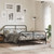  Metal Bed Frame without Mattress with Footboard Black 59.1"x78.7 A949-377137
