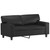  2-Seater Sofa Black 47.2" Faux Leather A949-359412