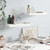  Floating Wall Shelves 2 pcs High Gloss White 15.7"x9.1"x1.5" MDF A949-323743