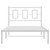  Metal Bed Frame without Mattress with Headboard White 39.4"x78.7 A949-374285