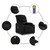  Massage Recliner Chair Black Faux Leather A949-3206847