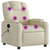  Massage Recliner Chair Cream Faux Leather A949-3205980