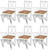  Dining Chairs 6 pcs White Pinewood A949-271497