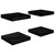  Floating Wall Shelves 4 pcs High Gloss Black 9.1"x9.3"x1.5" MDF A949-323762
