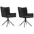  Swivel Dining Chairs 2 pcs Black Velvet A949-344815