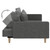  2-Seater Sofa Bed with Two Pillows Dark Gray Fabric A949-375900