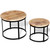  Two Piece Coffee Table Set Rough Mango Wood Round 15.7"/19.7 A949-244006