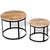  Two Piece Coffee Table Set Rough Mango Wood Round 15.7"/19.7 A949-244006