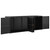  Garden Storage Cabinet Black 78.0x21.9x31.5" Poly Rattan A949-319870