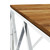  Coffee Table Silver Stainless Steel and Solid Wood Acacia A949-349975