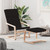  Relaxing Chair with Footstool Black Fabric A949-3154961