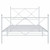  Metal Bed Frame without Mattress with Footboard White 39.4"x78.7 A949-376564