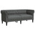  Chesterfield Sofa 2-Seater Dark Gray Fabric A949-372548