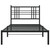  Metal Bed Frame without Mattress with Headboard Black 39.4"x78.7 A949-376319