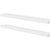 2 White MDF Floating Wall Display Shelves Book/DVD Storage A949-242185