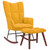  Rocking Chair with a Stool Mustard Yellow Velvet A949-328157