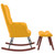  Rocking Chair with a Stool Mustard Yellow Velvet A949-328157