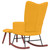  Rocking Chair with a Stool Mustard Yellow Velvet A949-328157